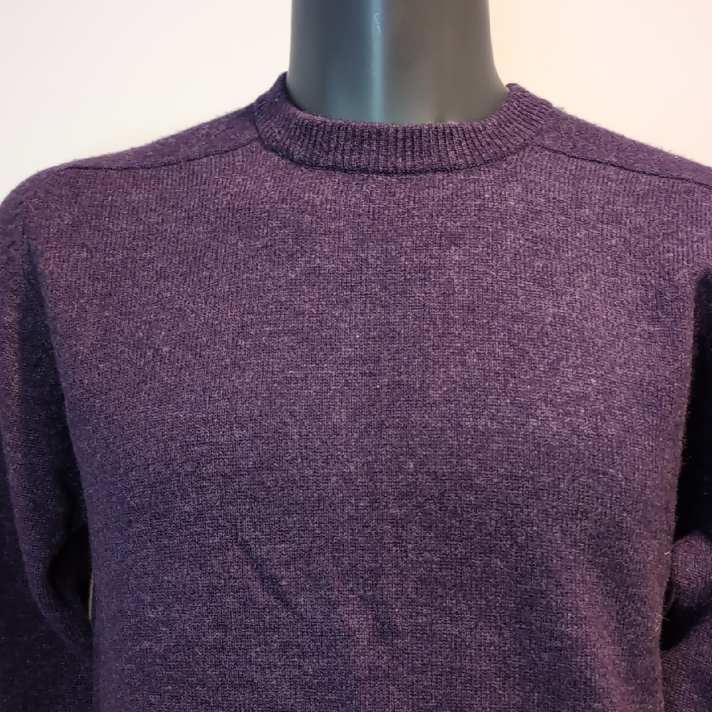 Vintage Purple Crewneck Pure Wool Sweater